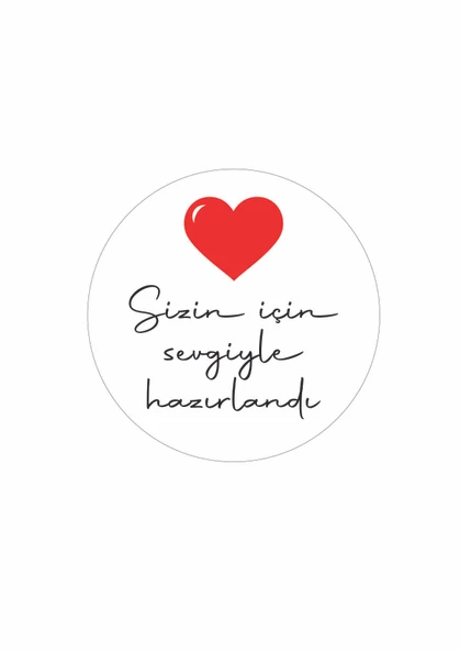 Paketlemeye özel 35 adet sticker -  Sizin için sevgiyle hazırlandı ürün görseli 1