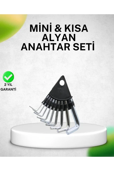 9 Parça Alyan Anahtar Seti Isıl İşlem Görmüş Dayanıklı Çelik ürün görseli 1
