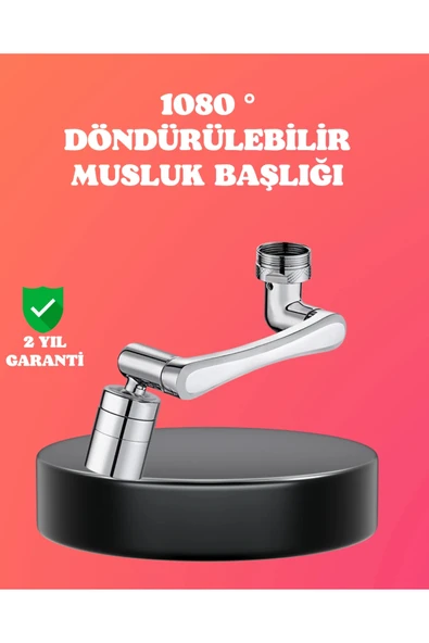 1080° Dönebilen Püskürtme Filtreli Musluk Başlığı Su Tasarruflu ürün görseli 1