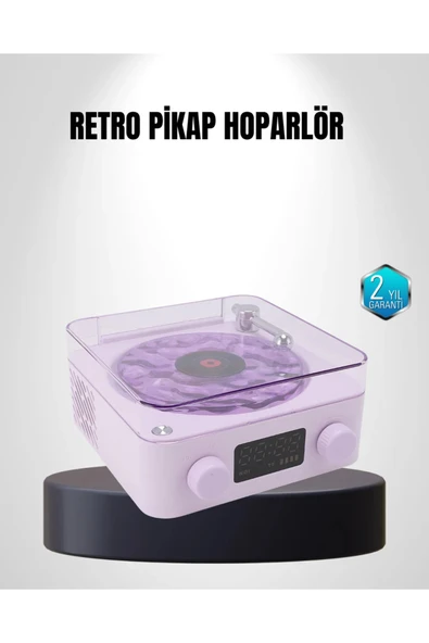 Bluetooth Retro Pikap Hoparlör 360 Derece Ses Projektörlü Gece Lambası Çok - NVP1434-5946 ürün görseli 1
