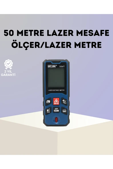 Lazer Metre 50 MT Hassas ve Hızlı Ölçüm Özellikli ürün görseli 1