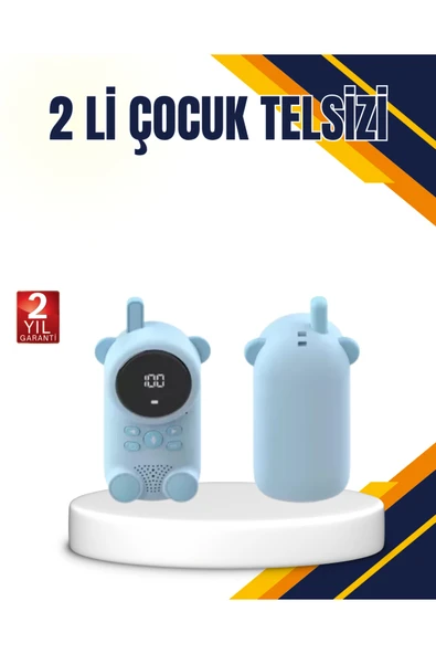 Çocuk ve Bebek Telsizi – 22 Kanal, VOX Modu, USB Şarjlı, Renkli Ekran ürün görseli 1