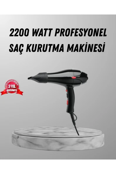 2200W Fön Makinesi – Profesyonel AC Motor, Soğuk ve Sıcak Üfleme ürün görseli 1