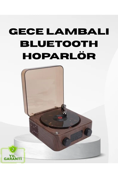 Dekoratif Gece Işığı Bluetooth Hoparlör Dijital Saat Çok Yönlü Sesli Aydınlatma ürün görseli 1