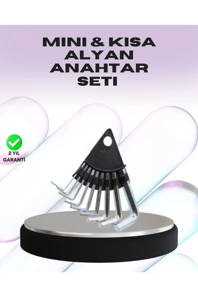 9 Parça Alyan Anahtar Seti Farklı Metrik Ölçü Pratik Taşıma ürün görseli 1