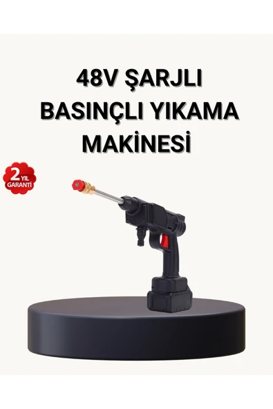 Taşınabilir Basınçlı Yıkama Makinesi – 5m Hortumlu, Köpük Şişeli, 48V Güçlü ürün görseli 1