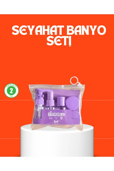 5 Parça Seyahat Kişisel Bakım Seti Şişe Sprey Krem Kutulu ürün görseli 1