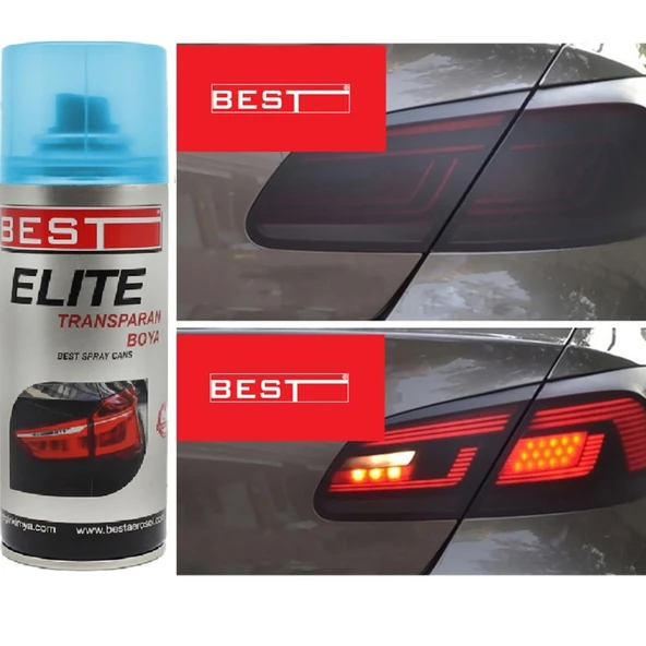 BEST ELİTE TRANSPARAN FAR BOYASI 200 ML MAVİ - Resim 2