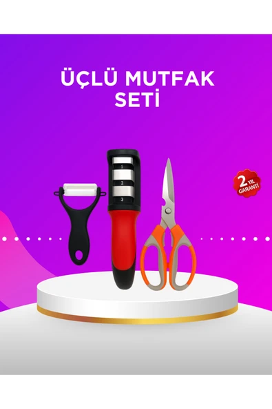 Çok Amaçlı Mutfak Makas Seti – Paslanmaz Çelik ve Ergonomik Tasarım ürün görseli 1