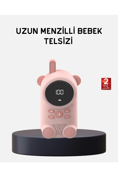 Bebek Telsizi LCD Ekran VOX İki Yönlü İletişim USB Şarj Hafif ürün görseli 1