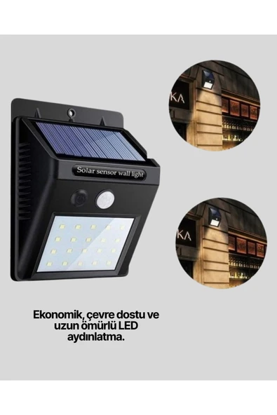 Hareket Algılamalı Solar LED Güvenlik Lambası - Resim 5