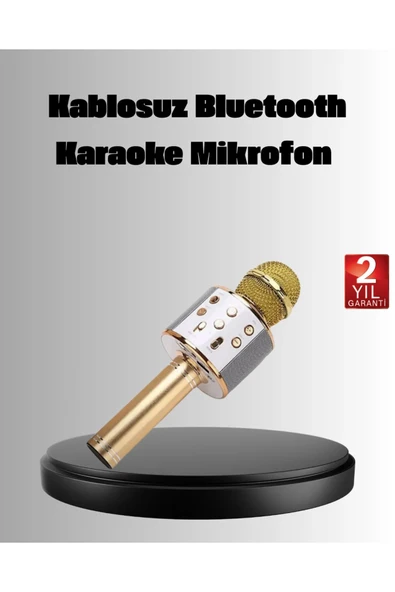 Kablosuz Karaoke Mikrofon USB AUX Destekli Parti ve Eğlence İçin ürün görseli 1