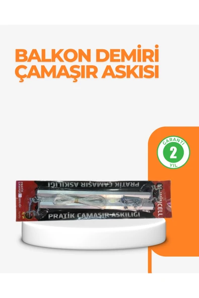25x60 cm Çamaşır Askılığı Kare Balkon Demiri İçin Dayanıklı Tasarım ürün görseli 1