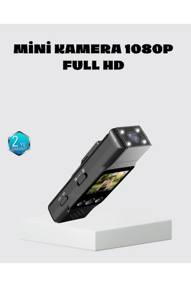 Mini Güvenlik Kamerası 1080P 3MP Fotoğraf 180° Ayarlanabilir Lens USB Şarjlı ürün görseli 1