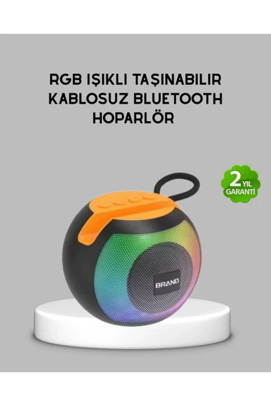Bluetooth 5.0 Hoparlör – RGB Işıklı, Güçlü Bas ve 360° Surround Ses ürün görseli 1
