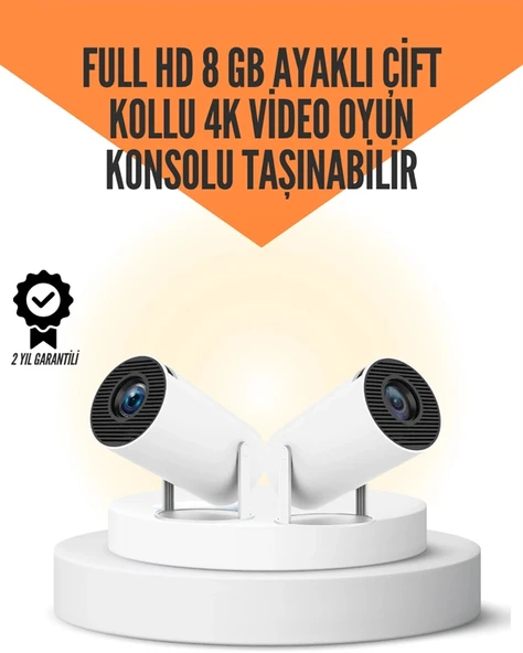 Nevamel 10.000 Oyun Destekli Çift Kollu 4K Projeksiyon – HDMI USB AUX Ethernet Yok ürün görseli 1