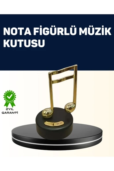 Melodious Music Altın Nota Figürlü Müzik Kutusu ürün görseli 1