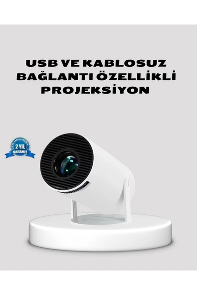 HDMI USB Bağlantılı 4K Destekli Taşınabilir Projeksiyon Cihazı ürün görseli 1