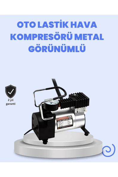DC 12V Metal Hava Kompresörü Araç Lastik Şişirme 35L/Dk ürün görseli 1