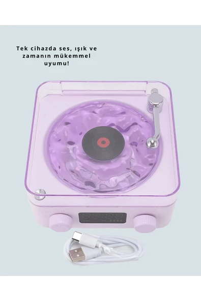 Retro Bluetooth Hoparlör MOR - Resim 2
