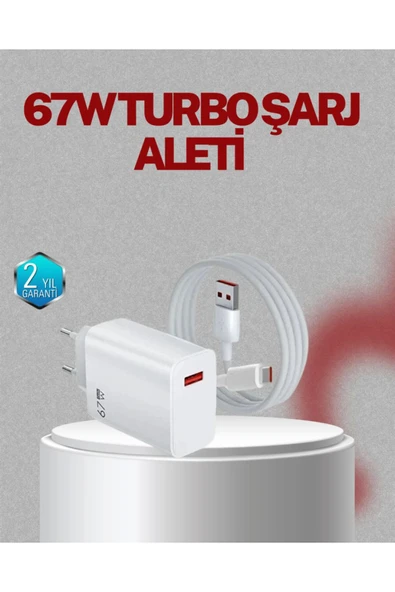 67 Watt Type C Şarj Adaptörü Asus Zenfone 7 8 9 Uyumlu ürün görseli 1