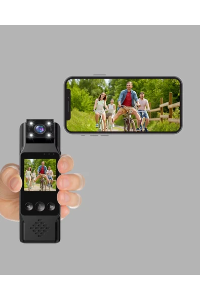 180 Derece Dönebilen Mini Kamera Full HD TFT Ekran Hareket Sensörlü - Resim 5
