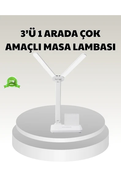 LED Işıklı Masa Lambası – Göz Yormayan, Kısılabilir ve Esnek Başlıklı ürün görseli 1