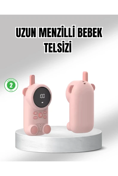 Uzun Menzilli Bebek Telsizi 1-3 Km Çekim 22 Kanal LCD Ekran VOX Şarjlı ürün görseli 1