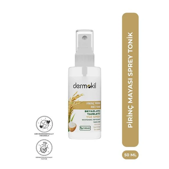 Dermokil Pirinç Mayası Beyazlatıcı Tazeleyici Yüz Spreyi 50 ml ürün görseli 1