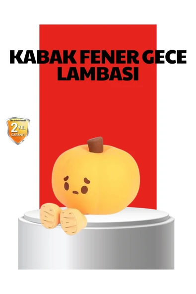 Pumpkin LED Night Light Dokunmatik Şarjlı Silikon Gece Lambası ürün görseli 1