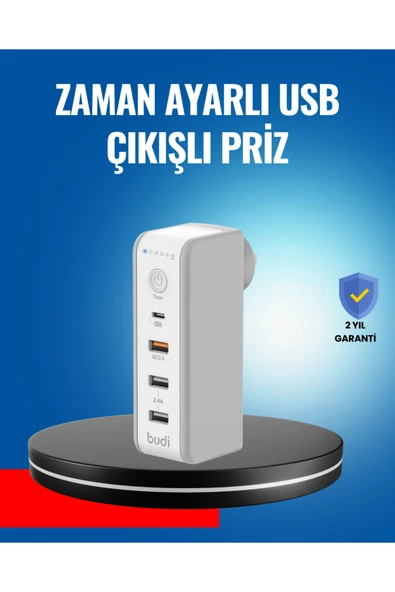 Ev ve Ofis İçin Zaman Kontrollü Çoklu Şarj Cihazı ürün görseli 1