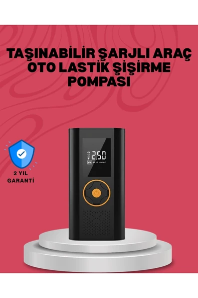 Çok Amaçlı Dijital Lastik Pompası Araç Bisiklet Top Uyumlu ürün görseli 1