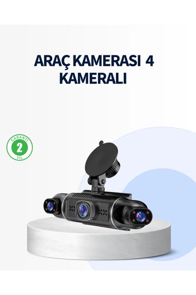 4 Kameralı Araç İçi Kamera 1080P GPS Takip WiFi Gece Görüşlü ürün görseli 1