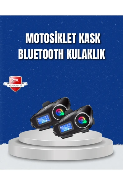 LCD Ekranlı Bluetooth Kask Kulaklığı FM Radyo ve SD Kart Girişli ürün görseli 1