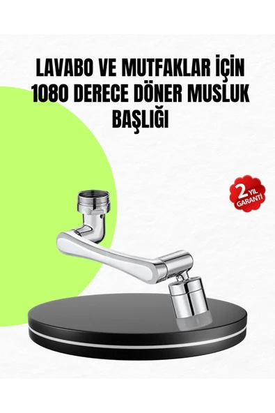 2 Modlu 1080° Dönebilen Musluk Başlığı Esnek 3 Eklemli Hareketli Tasarım ürün görseli 1