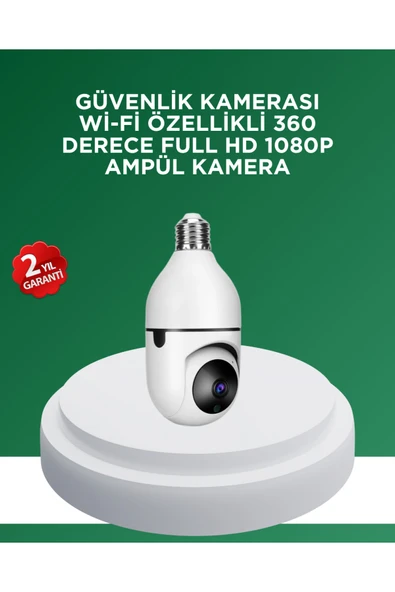 1080P Gece Görüşlü Ampul Güvenlik Kamerası – Kablolu ve Kablosuz Seçenekli ürün görseli 1
