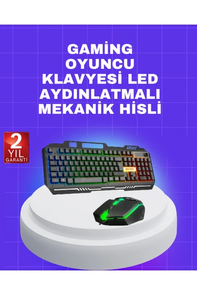 Gaming Klavye Mouse – Çatışmasız Tuş, Hızlı Tepki Süresi ürün görseli 1