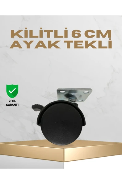 Sehpa ve Masa İçin 6 cm Kilitli Ayak ürün görseli 1