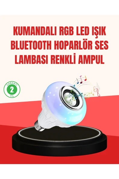 Akıllı LED Ampul – E27 Uyumlu ve Müzik Çalarlı Tasarım ürün görseli 1