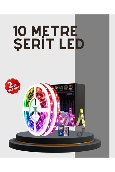 Su Geçirmez 10M Smart Şerit Led TV Arkası ve Oda Dekorasyonu İçin ürün görseli 1
