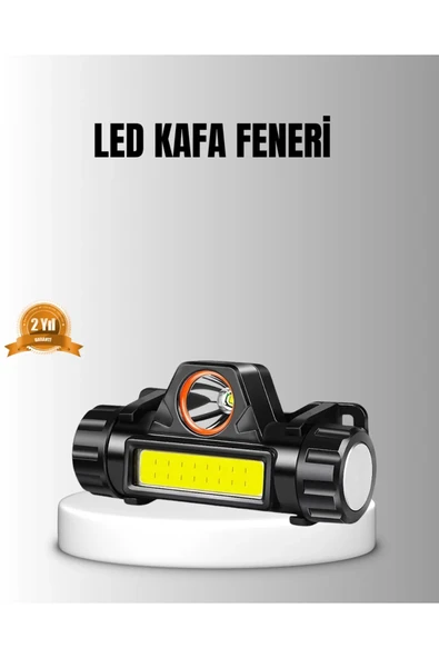 Şarjlı LED Kafa Feneri – Çift Fonksiyonlu, 200LM Işık Gücü, IP44 Suya Dayanıklı ürün görseli 1