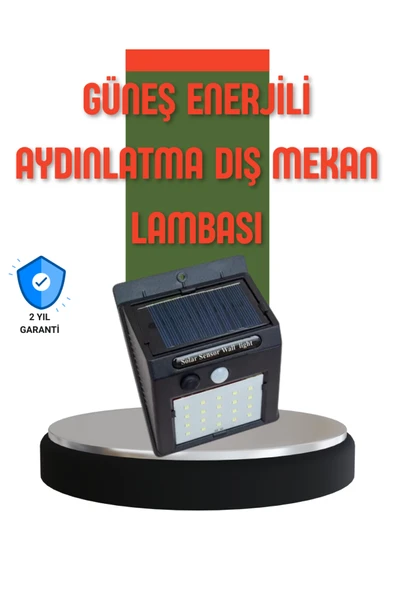 Hareket Sensörlü Güneş Enerjili Dış Mekan LED Lamba 100/144 LED ürün görseli 1