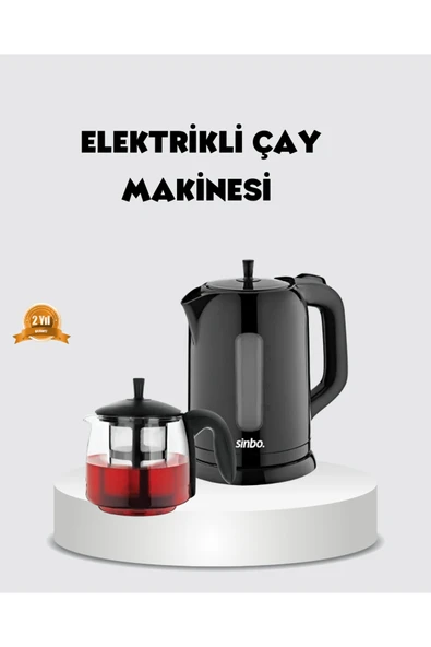 Çaycı Cam Demlikli 1800W Güçlü ve Sıcak Tutmalı Elektrikli Çay Makinesi ürün görseli 1