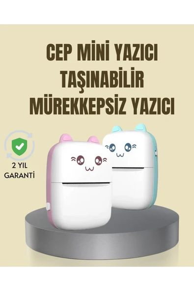 Taşınabilir Mini Termal Yazıcı 200 DPI Bluetooth Bağlantılı ürün görseli 1