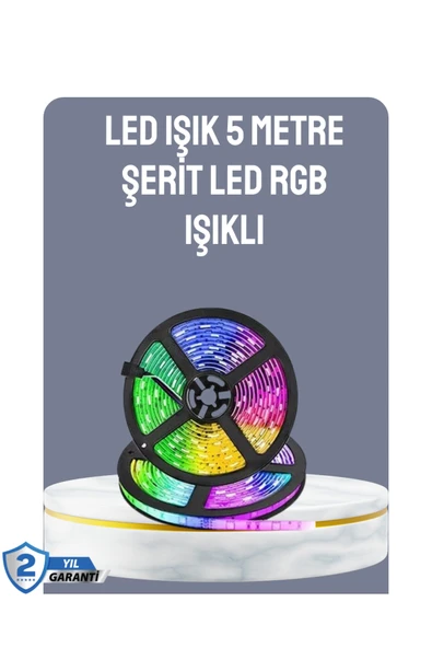 Kumandalı 5 Metre Şerit LED Dekoratif Aydınlatma ürün görseli 1