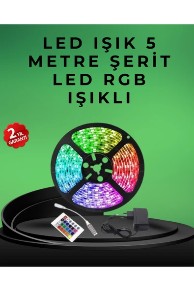 Pratik Kurulumlu 5 Metre Kumandalı Şerit LED ürün görseli 1
