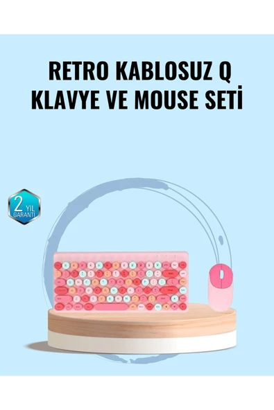 Bluetooth Klavye ve Mouse Kombinasyonu – USB Alıcılı, Kompakt, Uzun Ömürlü ürün görseli 1