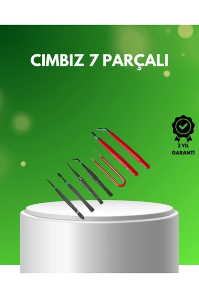 7 Parça Hassas Çelik Cımbız Seti Elektronik ve Saat Tamiri İçin ürün görseli 1