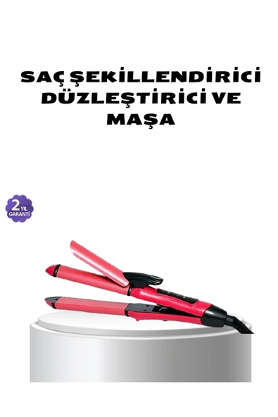 Dereceli Seramik Saç Düzleştirici – 5 Isı Seviyesi, 200°C Maksimum Sıcaklık ürün görseli 1