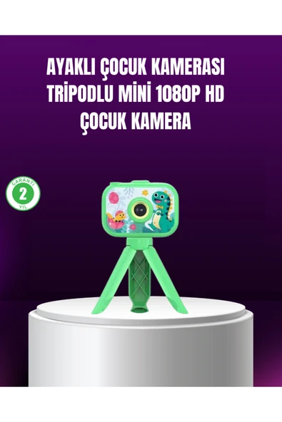 1080P HD Çocuk Vlog Kamerası  Tripod ve Eğitici Oyunlarl ürün görseli 1